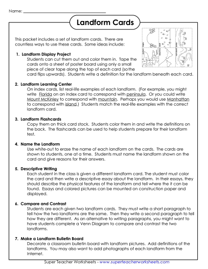 Landform Picture Cards
