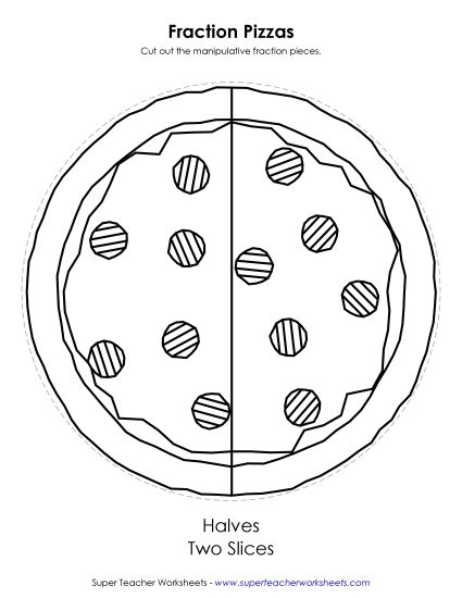 Manipulative Fraction Tools - Large Black and White Fraction Pizzas Manipulative Fraction Tools - Large Black and White Fraction Pizzas