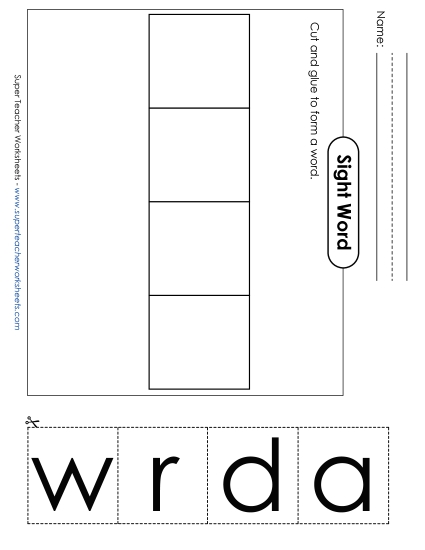 Large Cut-and-Glue: Draw Large Cut-and-Glue: Draw
