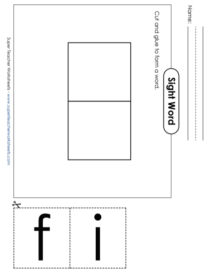 Large Cut-and-Glue: If Large Cut-and-Glue: If