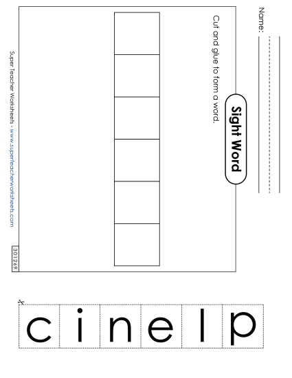 Large Cut-and-Glue: Pencil Large Cut-and-Glue: Pencil