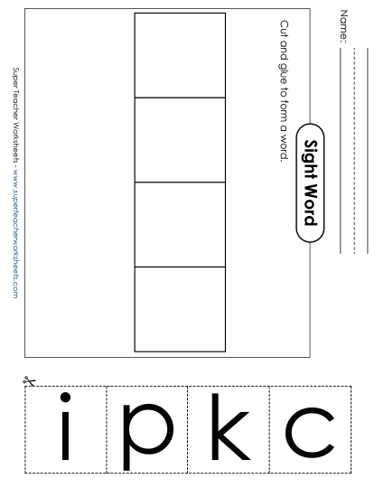 Large Cut-and-Glue: Pick Large Cut-and-Glue: Pick