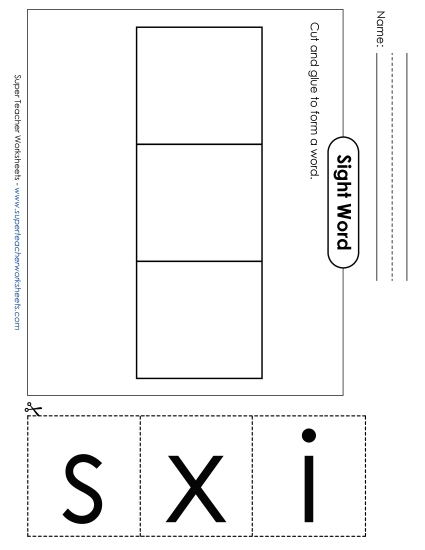 Large Cut-and-Glue: Six Large Cut-and-Glue: Six