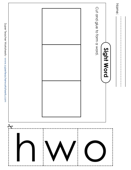 Large Cut-and-Glue: Who Large Cut-and-Glue: Who