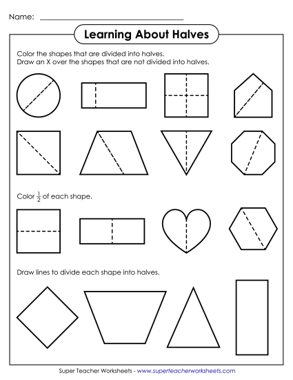 Halves - Learning About Halves Halves - Learning About Halves