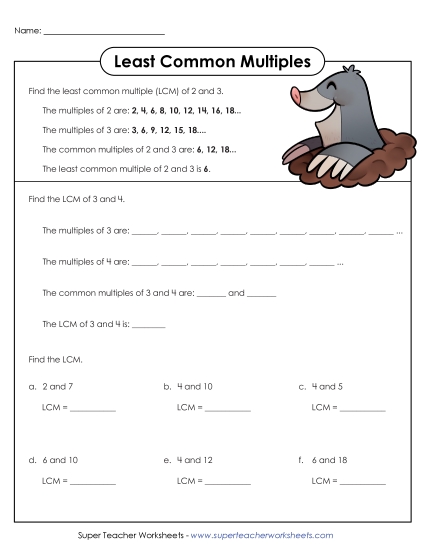 LCM of 2 Numbers - Least Common Multiple 2