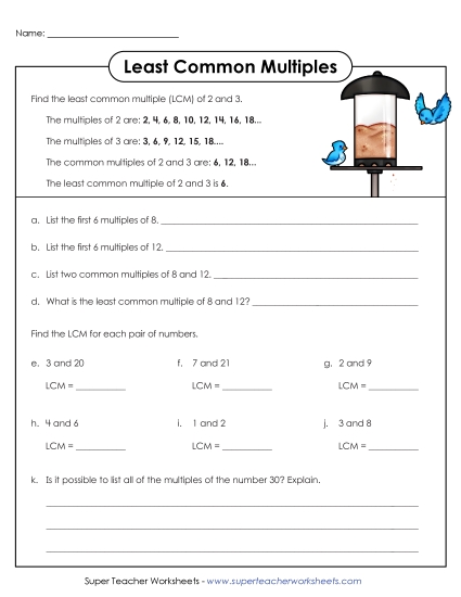 LCM of 2 Numbers - Least Common Multiple 5