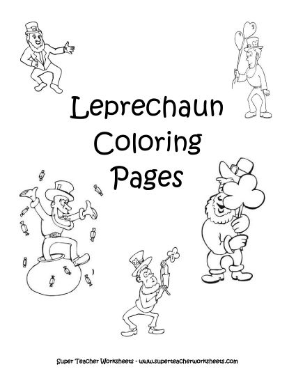 Crafts & Activities - Leprechaun Coloring Pages Crafts & Activities - Leprechaun Coloring Pages