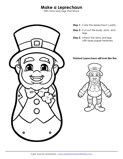 Crafts & Activities - Leprechaun Cut-Out Craft Crafts & Activities - Leprechaun Cut-Out Craft