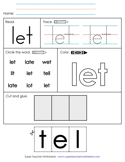 Individual Sight Words - Let (Sight Word) Individual Sight Words - Let (Sight Word)