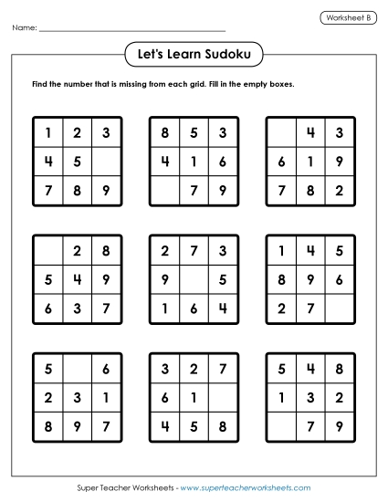 Let's Learn Sudoku B