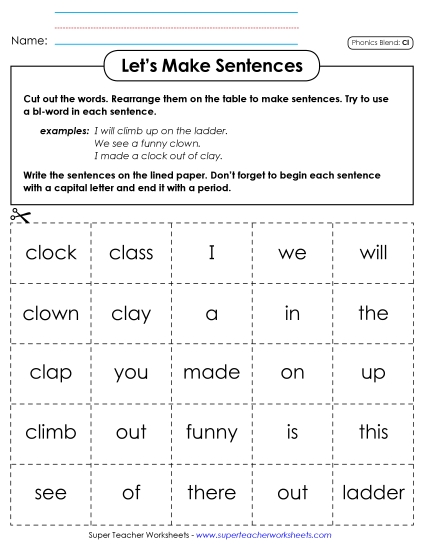 Games & Learning Centers - Let's Make Sentences (Cl-) Games & Learning Centers - Let's Make Sentences (Cl-)