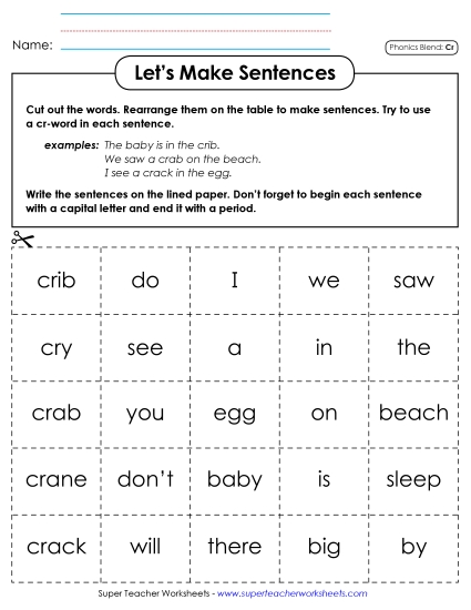 Games & Learning Centers - Let's Make Sentences (Cr-) Games & Learning Centers - Let's Make Sentences (Cr-)