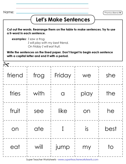 Games & Learning Centers - Let's Make Sentences (Fr-) Games & Learning Centers - Let's Make Sentences (Fr-)
