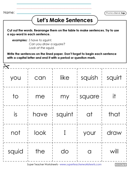 Games and Learning Centers - Let's Make Sentences (Squ-) Games and Learning Centers - Let's Make Sentences (Squ-)