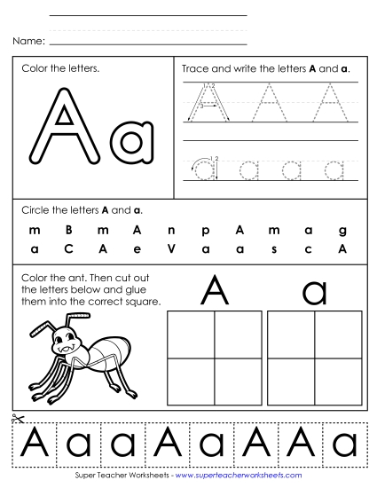 Letter A: Mixed Skills - Letter A - Mixed Skills (Basic)