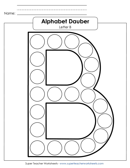 Letter Recognition - Letter B - Dabber Letter Recognition - Letter B - Dabber