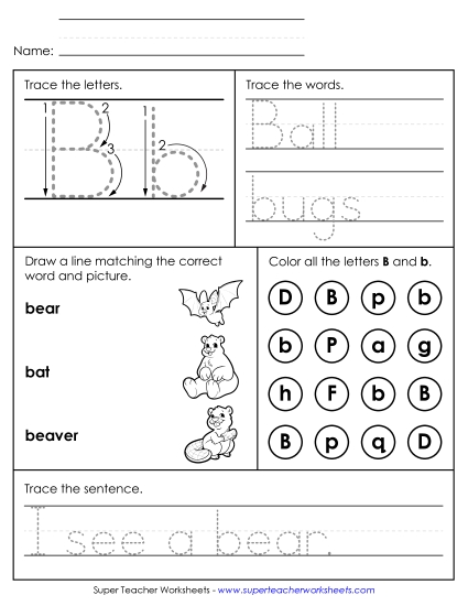 Letter B: Mixed Skills - Letter B - Mixed Skills (Intermediate)