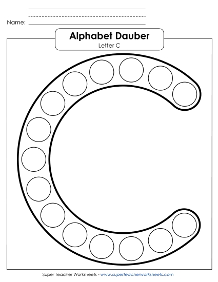 Letter Recognition - Letter C - Dabber