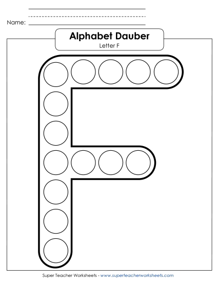 Letter Recognition - Letter F - Dabber