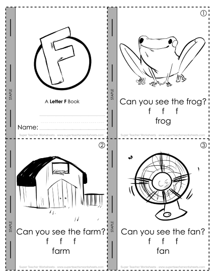 Consonant Sounds - Letter F Mini-Book