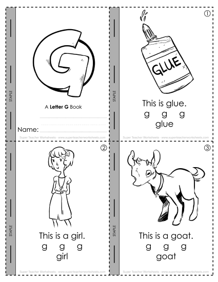 Consonant Sounds - Letter G Mini-Book