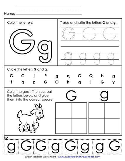 Letter G: Mixed Skills - Letter G - Mixed Skills (Basic)