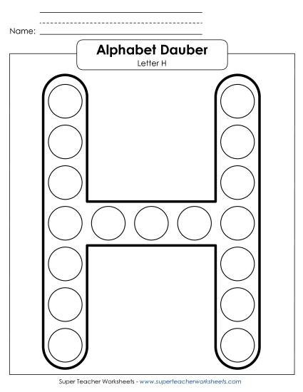 Letter Recognition - Letter H - Dabber Letter Recognition - Letter H - Dabber