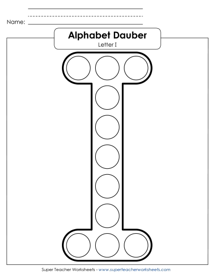 Letter Recognition - Letter I - Dabber