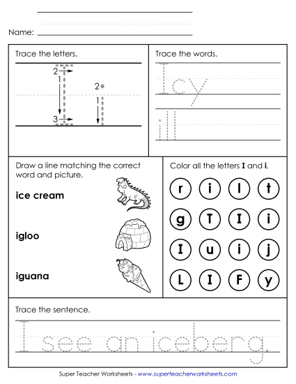 Letter I: Mixed Skills - Letter I - Mixed Skills (Intermediate)