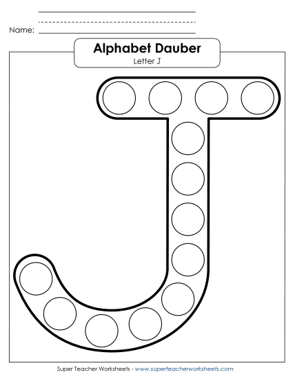 Letter Recognition - Letter J - Dabber Letter Recognition - Letter J - Dabber