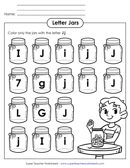 Letter Recognition - Letter J j Recognition - Jars