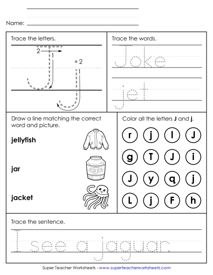 Letter J: Mixed Skills - Letter J - Mixed Skills (Intermediate)