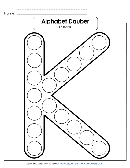 Letter Recognition - Letter K - Dabber