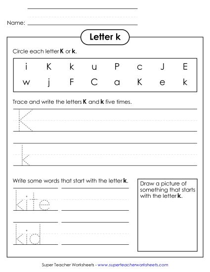 Sample Worksheet Images - Letter K k - Practice Sheet Sample Worksheet Images - Letter K k - Practice Sheet