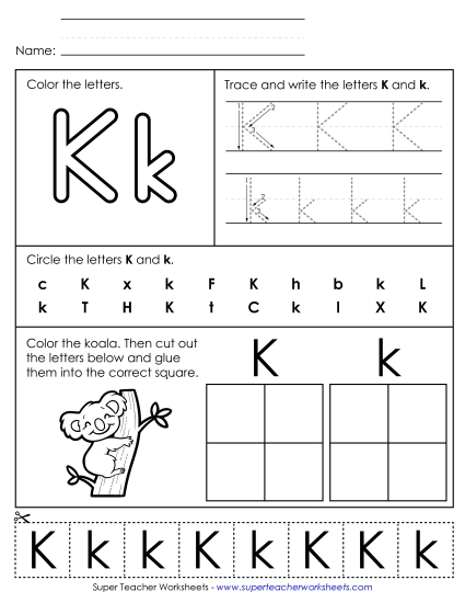 Letter K: Mixed Skills - Letter K - Mixed Skills (Basic)