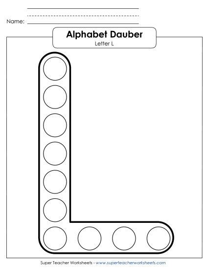Letter Recognition - Letter L - Dabber Letter Recognition - Letter L - Dabber