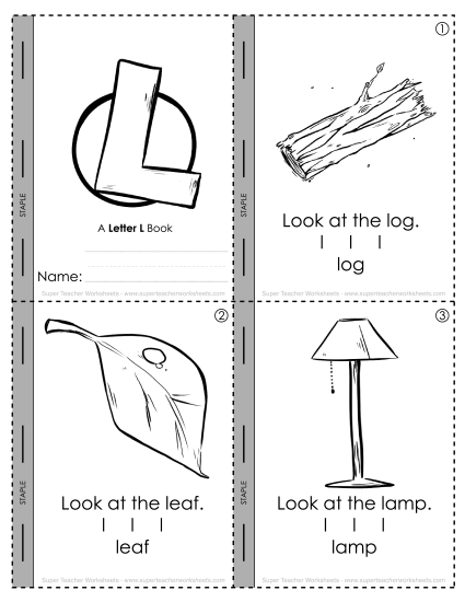Consonant Sounds - Letter L Mini-Book Consonant Sounds - Letter L Mini-Book