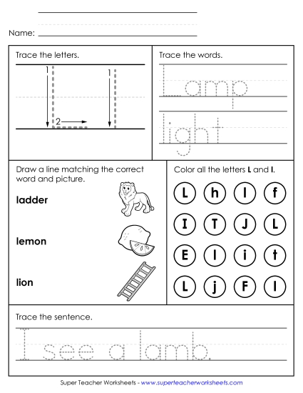 Letter L: Mixed Skills - Letter L - Mixed Skills (Intermediate) Letter L: Mixed Skills - Letter L - Mixed Skills (Intermediate)