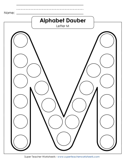 Letter Recognition - Letter M - Dabber Letter Recognition - Letter M - Dabber