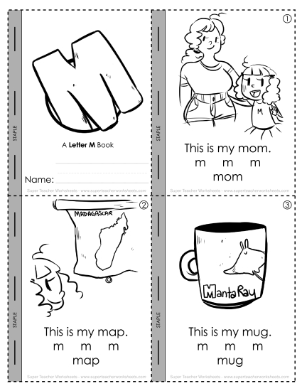 Consonant Sounds - Letter M Mini-Book