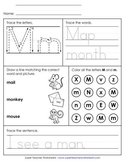 Letter M: Mixed Skills - Letter M - Mixed Skills (Intermediate)