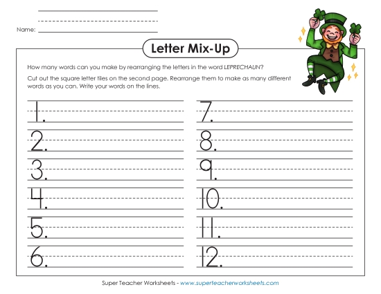 Puzzles & Games - Letter Mix Up: Leprechaun (Primary) Puzzles & Games - Letter Mix Up: Leprechaun (Primary)