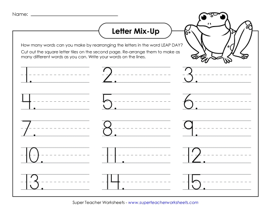 Word Puzzles - Letter Mix-Up (Primary)
