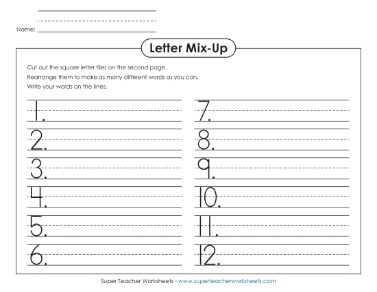 Letter Mix-Up - Letter Mix-Up (Primary)