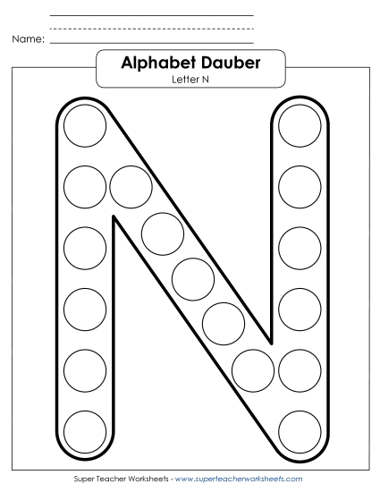 Letter Recognition - Letter N - Dabber