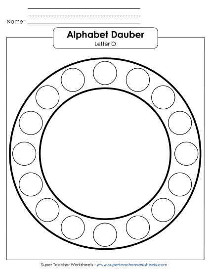 Letter Recognition - Letter O - Dabber Letter Recognition - Letter O - Dabber