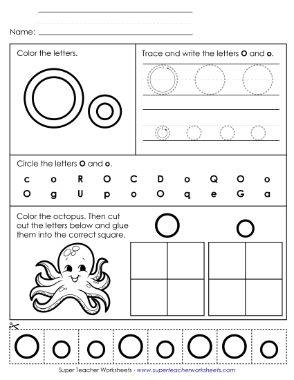 Letter O: Mixed Skills - Letter O - Mixed Skills (Basic)