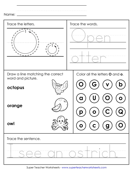 Letter O: Mixed Skills - Letter O - Mixed Skills (Intermediate) Letter O: Mixed Skills - Letter O - Mixed Skills (Intermediate)