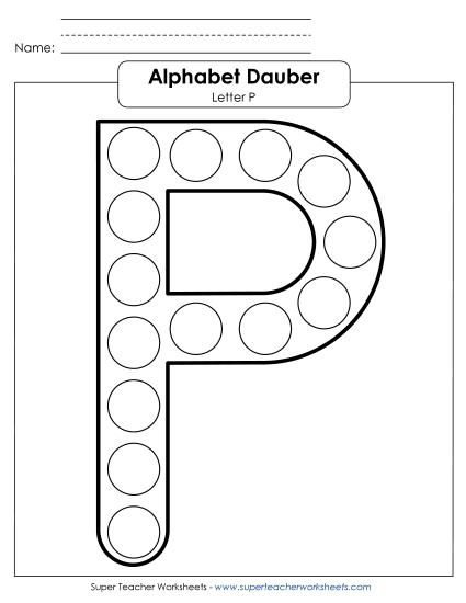 Letter Recognition - Letter P - Dabber Letter Recognition - Letter P - Dabber